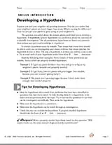 hypothesis making activity